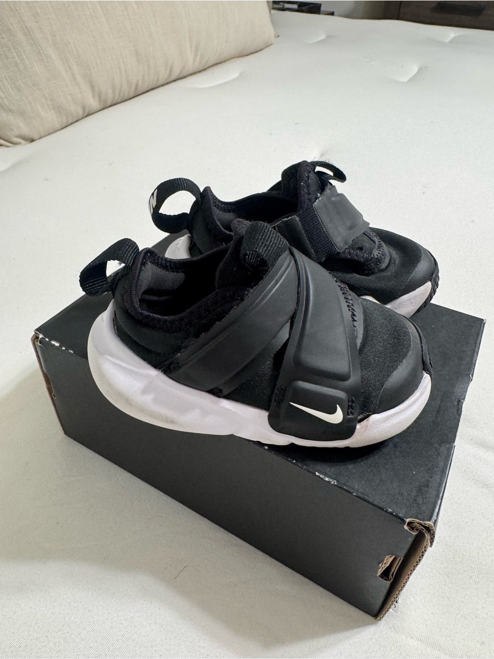 Jordan Kids' Black and White Slip-On Sneakers